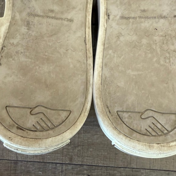 Stepney Workers Club Hi-Top Canvas Sneakers Casual Shoes Black White Sz 38 - Picture 6 of 16